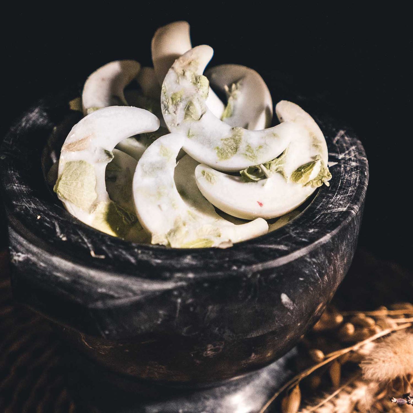 Abundance - Pine Needle, Lemon and Lime Wax Moon Melts NOW WITH CRYSTALS - Made to Order*