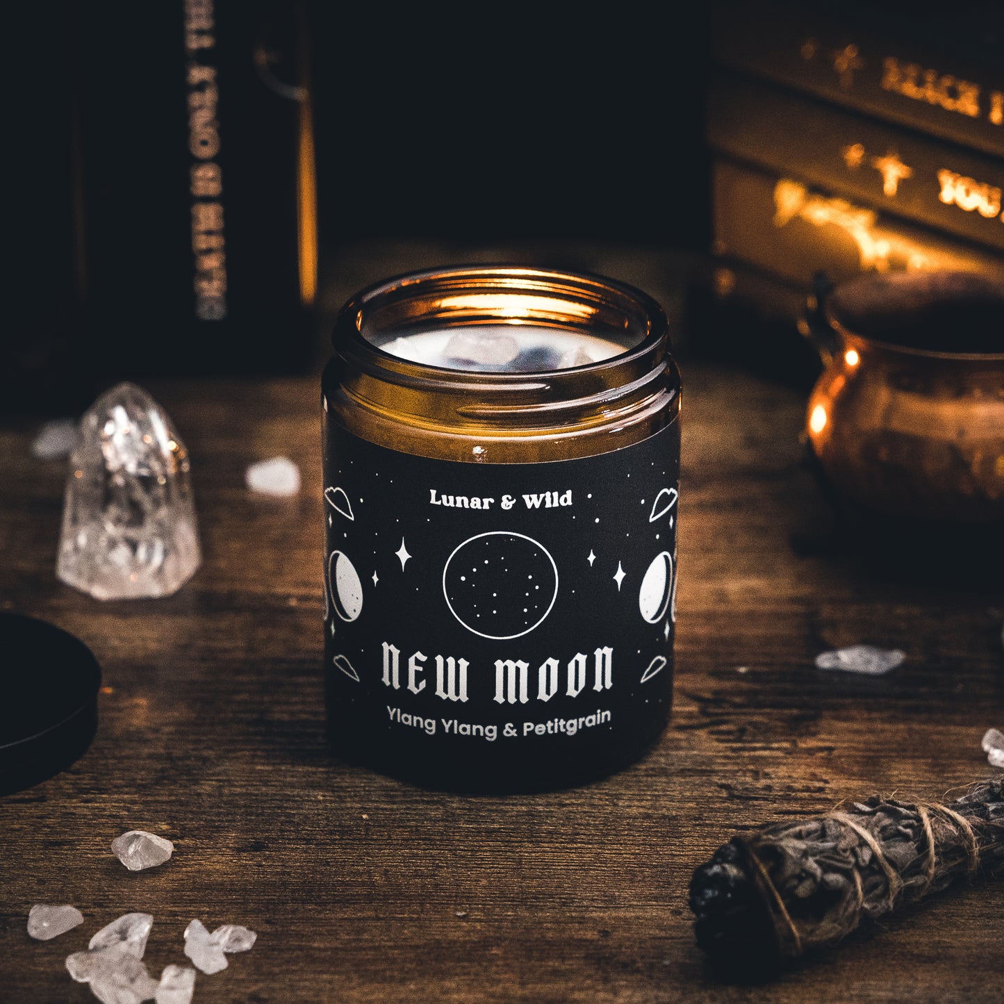 New Moon Magick Ritual Candle